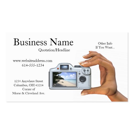 Digital Camera Business Cards