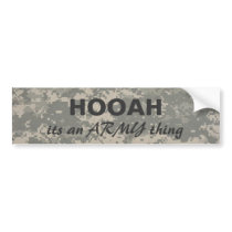 digital camo HOOAH, its an ARMY thing Bumper Stickers