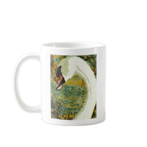 Digital Collage Swan Coffee Mug
