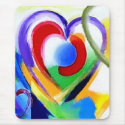 Digital color Hearts mousepads