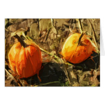 Digital Cut Out Twin Pumpkins Painting cards