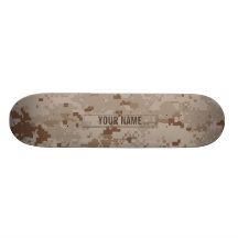 Digital Desert Camouflage (Customizable) Skate Board