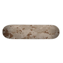Digital Desert Camouflage Skateboard