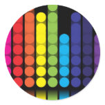 Digital Dots Round Sticker
