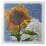 Digital Expressionism: Sunflower Tiles