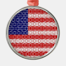 digital Flag (USA) Christmas Ornaments