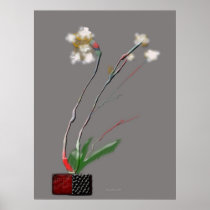 Digital Flower -001 Poster