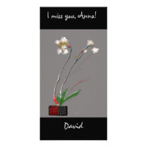 Digital Flowers 1001 Custom Photo Card