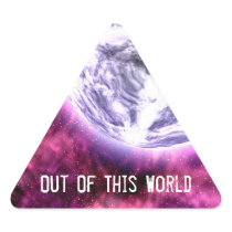 Digital Galaxy Alien Planet In Space Pink Nebula Sticker