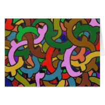 Digital Graffiti of Colorful Pipes Card