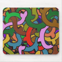 Digital Graffiti of Colorful Pipes Mousepads