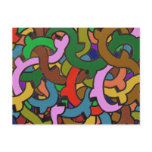 Digital Graffiti of Colorful Pipes Post Cards