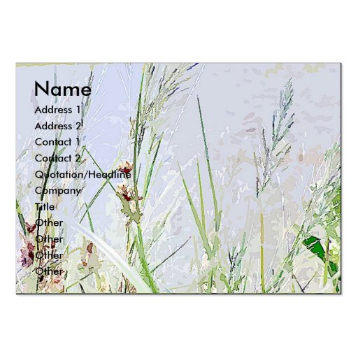 Digital Grasses Profile Card Business Card (front side)