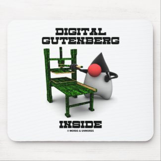 Digital Gutenberg Inside (Open Source Duke) mousepad