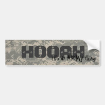 digital, HOOAH, It's an ARMY thing. Bumper Stickers