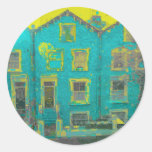 Digital Houses Round Stickers