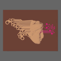 Digital Kore (maiden) brown print posters