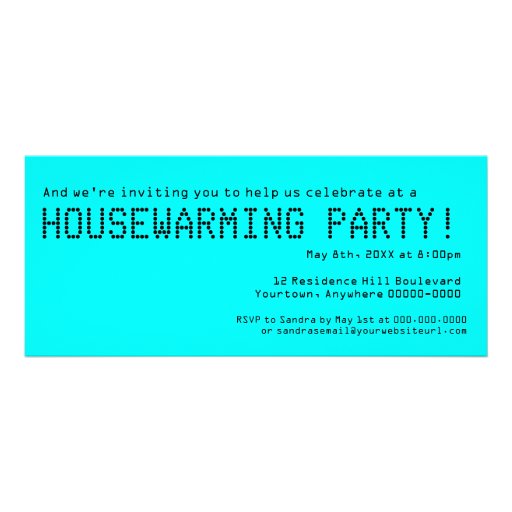 Digital-Look Moving and Housewarming Party Announcement