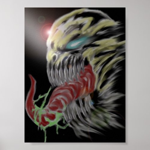Digital Monster Art Print print