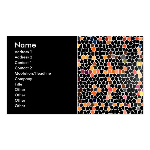 Digital Mosaics Business Card Template (front side)
