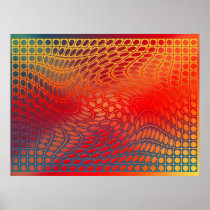 Digital Op-art  - Toreador dance Print