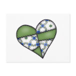 Digital Padded Patchwork - Heart-005 Postcards