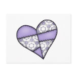Digital Padded Patchwork - Heart-012 Post Card