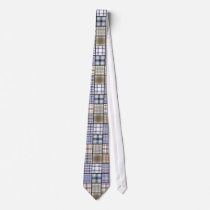 Digital Patchwork pattern necktie