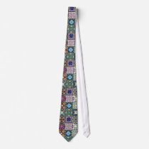 Digital Patchwork pattern necktie
