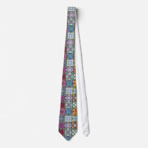Digital Patchwork pattern necktie