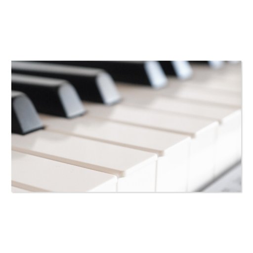 Digital piano keyboard business card template (front side)