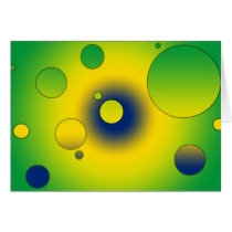 Digital Pop Art: Flag Colors of Brazil Card