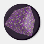 Digital Purple Cube Art Magnet
