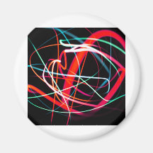 Digital Radial Colours Blur Glow Art Beautiful Des Magnet