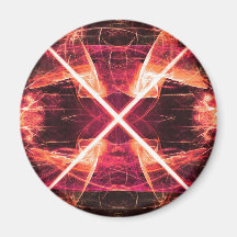Digital Radial Colours Blur Glow Art Beautiful Des Refrigerator Magnet