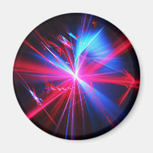 Digital Radial Colours Blur Glow Art Beautiful Des Fridge Magnet