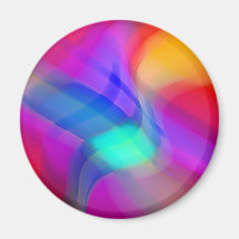 Digital Radial Colours Blur Glow Art Beautiful Des Refrigerator Magnets
