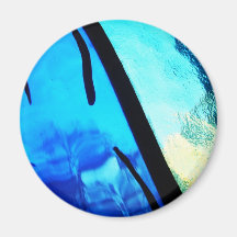 Digital Radial Colours Blur Glow Art Beautiful Des Refrigerator Magnets