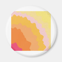 Digital Radial Colours Blur Glow Art Beautiful Des Refrigerator Magnets