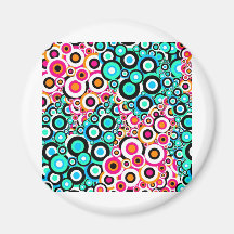 Digital Radial Colours Blur Glow Art Beautiful Des Fridge Magnet