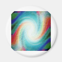 Digital Radial Colours Blur Glow Art Beautiful Des Fridge Magnet