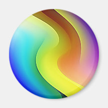 Digital Radial Colours Blur Glow Art Beautiful Des Magnet