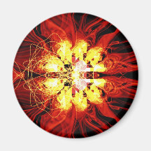 Digital Radial Colours Blur Glow Art Beautiful Des Magnet