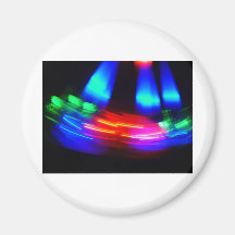 Digital Radial Colours Blur Glow Art Beautiful Des Fridge Magnet