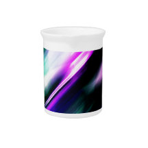 Digital Radial Colours Blur Glow Art Beautiful Des Drink Pitcher