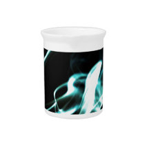 Digital Radial Colours Blur Glow Art Beautiful Des Beverage Pitcher