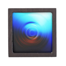 Digital Radial Colours Blur Glow Art Beautiful Des Premium Keepsake Box