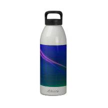 Digital Radial Colours Blur Glow Art Beautiful Des Water Bottles