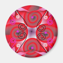 Digital Radial Colours Blur GlowArt Beautiful Desi Fridge Magnets