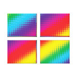Digital Rainbow Lines Canvas Prints
